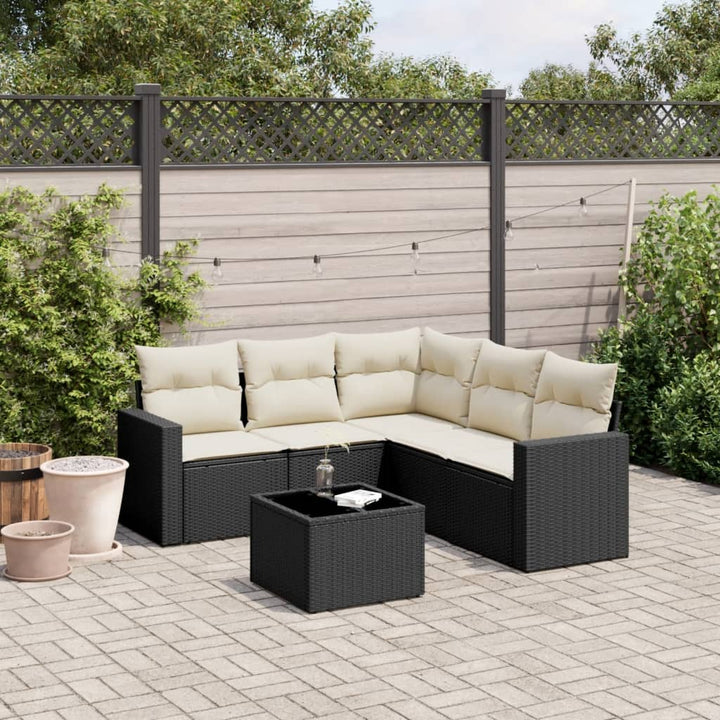 Soffgrupp För Trädgården Med Dynor 5 Delar Beige Konstrotting