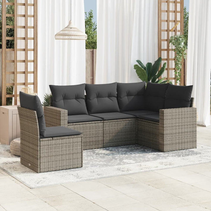Loungegrupp Med Dynor 6 Delar Konstrotting