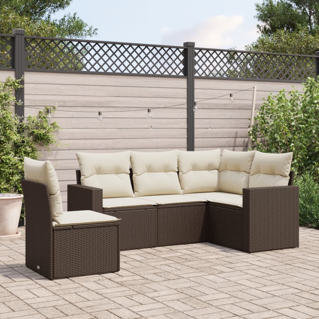 Loungegrupp Med Dynor 6 Delar Konstrotting