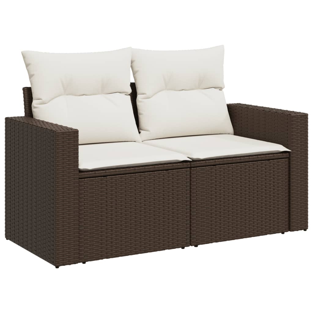 Loungegrupp 10 Delar Med Brun Dynor Konstrotting