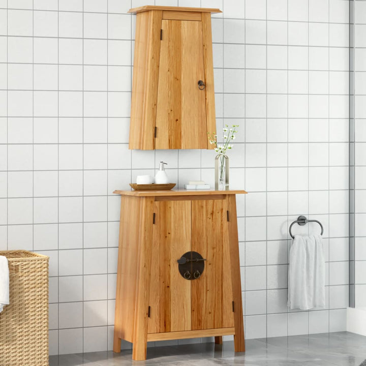 Badrumsmöbler 2 Delar Massiv Furu