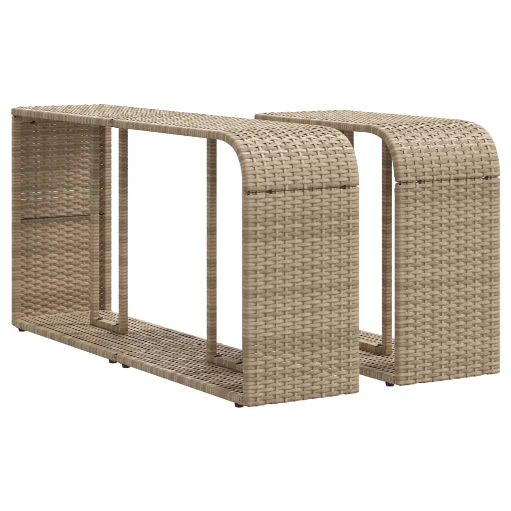 Loungegrupp För Dgården M. Dynor 11 Delar Beige Konstrotting