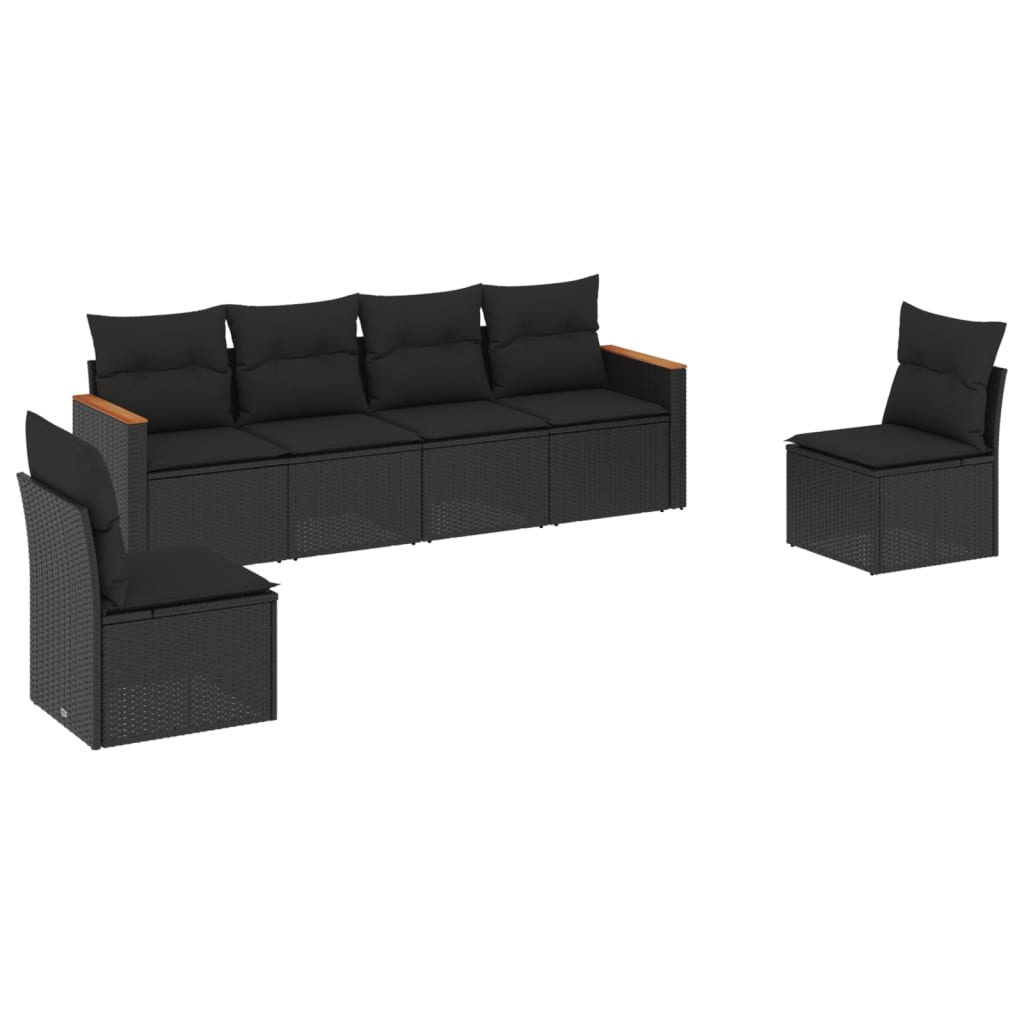 Loungegrupp Med Dynor 6 Delar Konstrotting