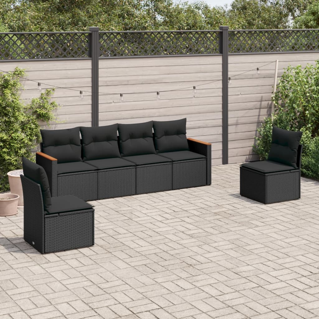 Loungegrupp Med Dynor 6 Delar Konstrotting