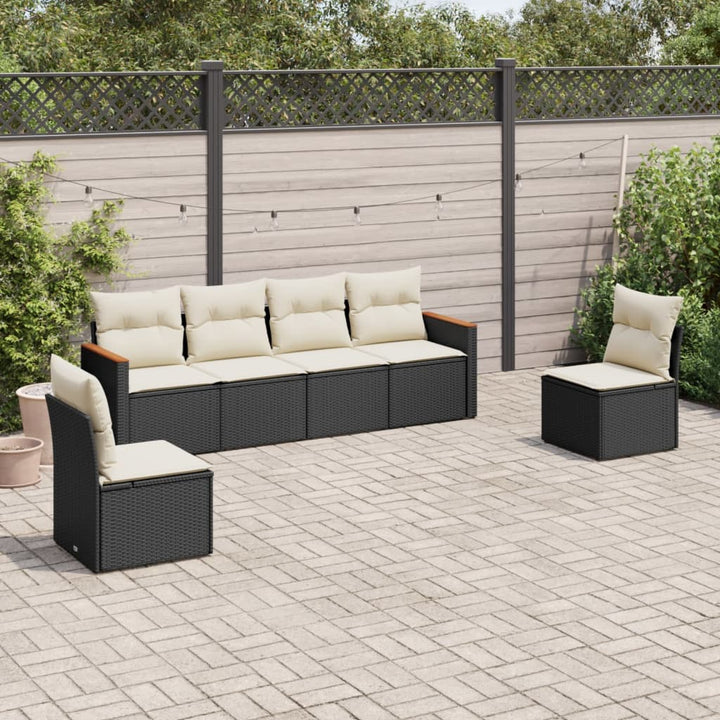 Loungegrupp Med Dynor 6 Delar Konstrotting
