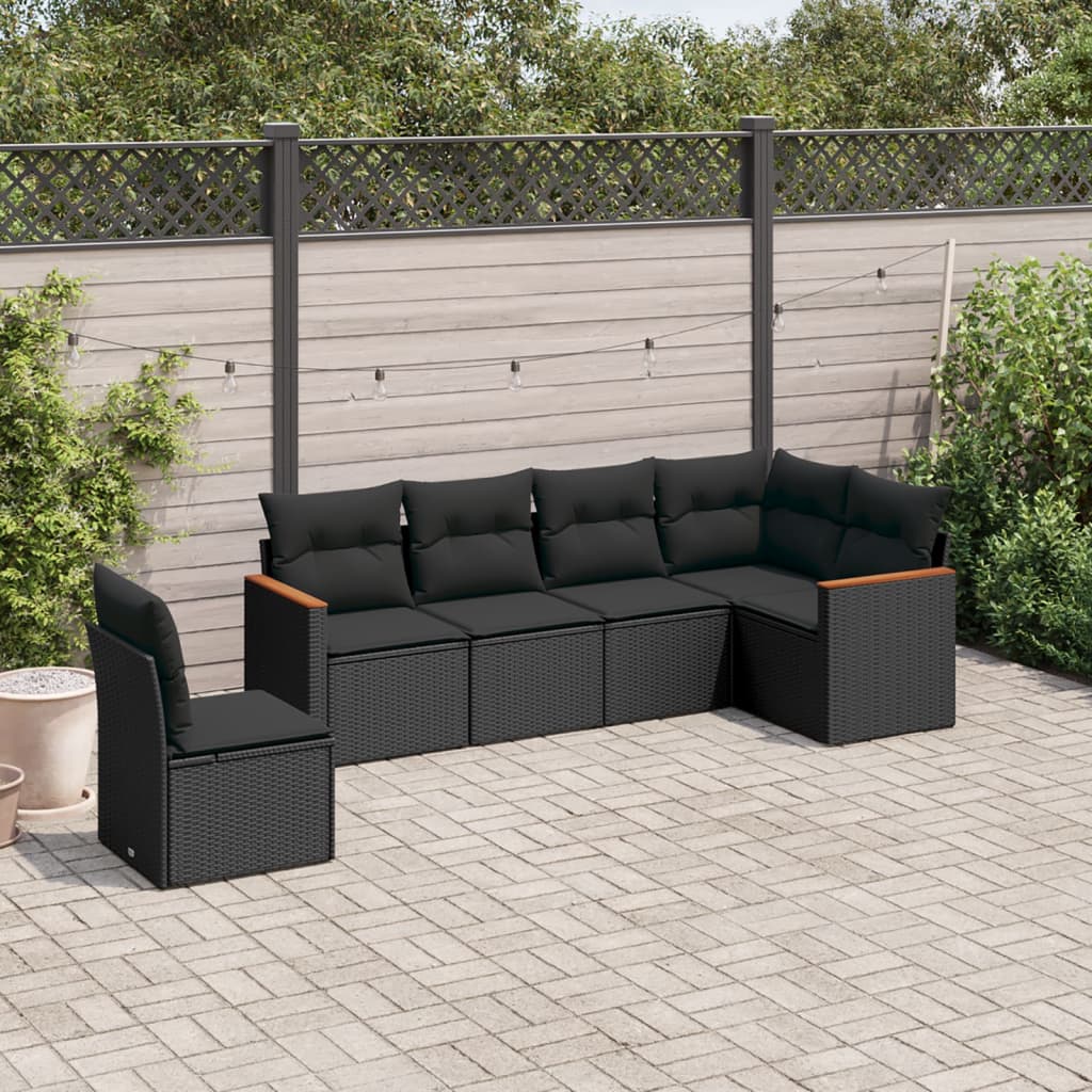 Loungegrupp Med Dynor 6 Delar Konstrotting
