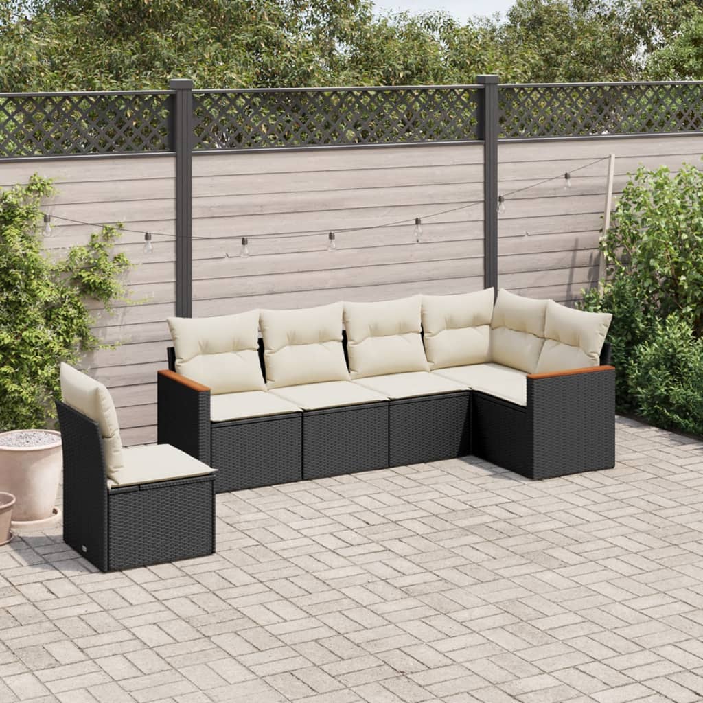 Loungegrupp Med Dynor 6 Delar Konstrotting