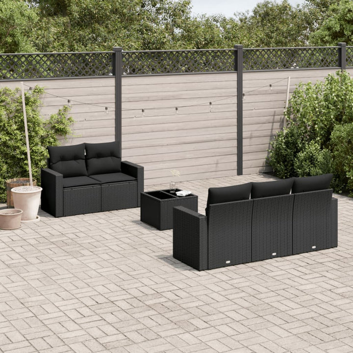 Soffgrupp För Trädgården Med Dynor 6 Delar Beige Konstrotting