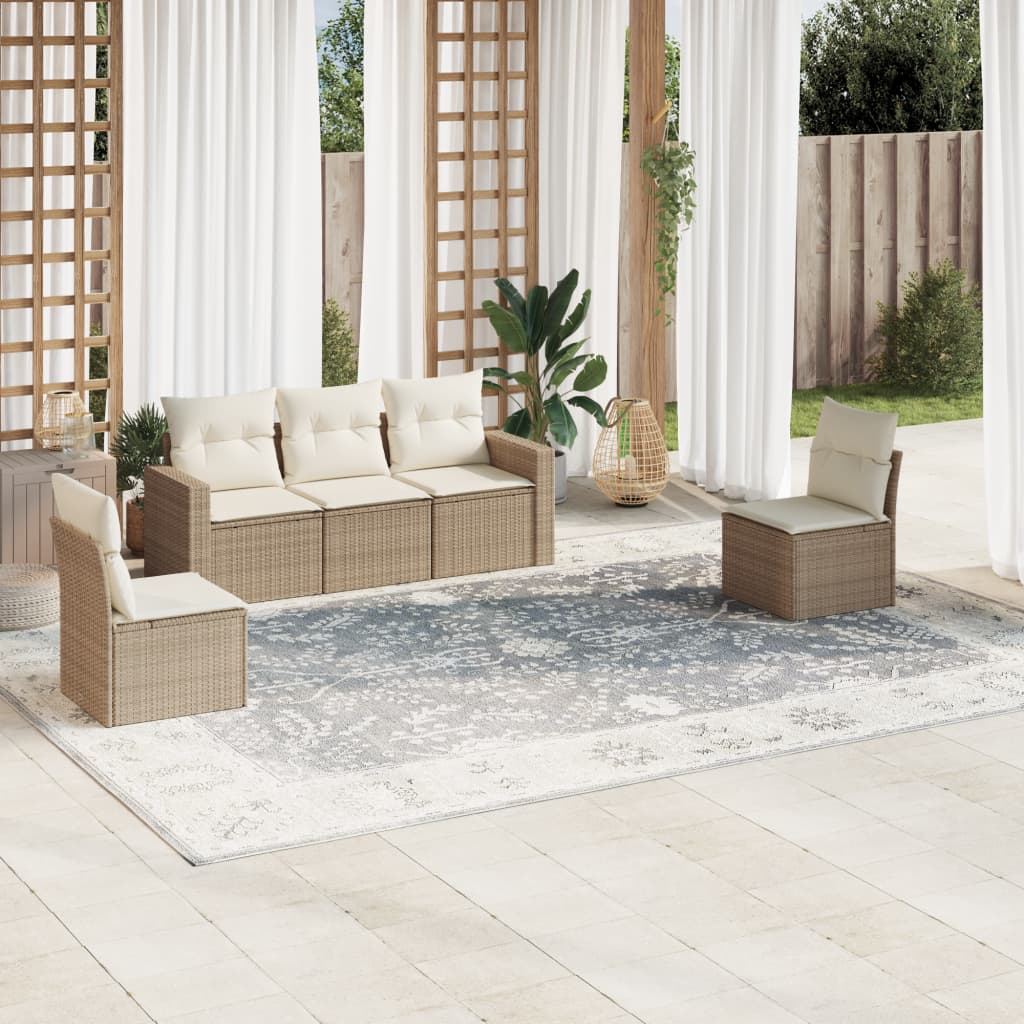 Loungegrupp Med Dynor 6 Delar Konstrotting