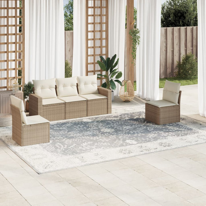 Loungegrupp Med Dynor 6 Delar Konstrotting