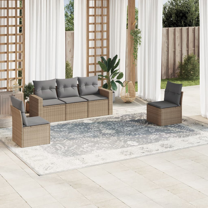 Loungegrupp Med Dynor 6 Delar Konstrotting