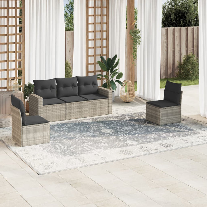 Loungegrupp Med Dynor 6 Delar Konstrotting