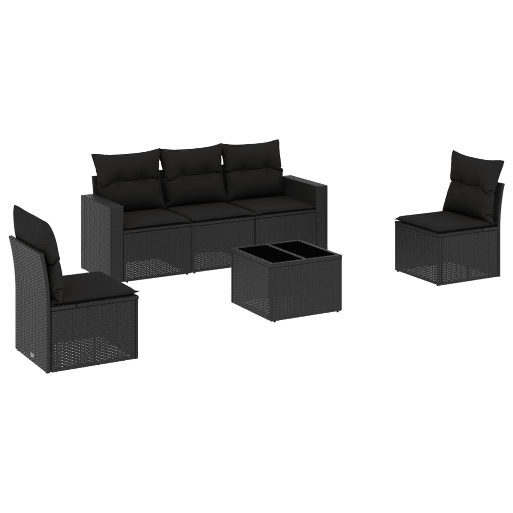 Loungegrupp Med Dynor 6 Delar Konstrotting