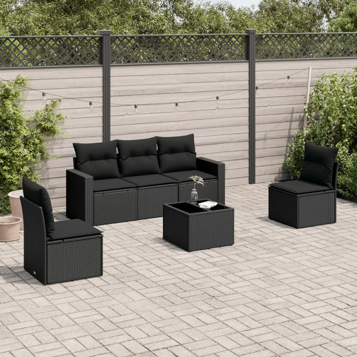 Loungegrupp Med Dynor 6 Delar Konstrotting