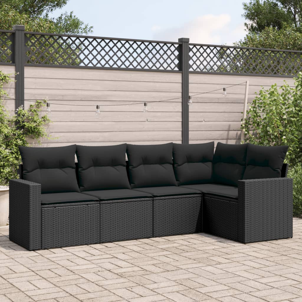 Soffgrupp För Trädgården Med Dynor 6 Delar Beige Konstrotting