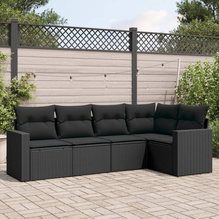 Soffgrupp För Trädgården Med Dynor 6 Delar Beige Konstrotting