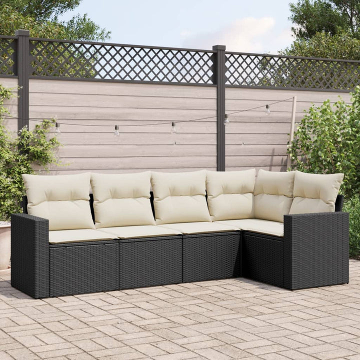 Soffgrupp För Trädgården Med Dynor 6 Delar Beige Konstrotting