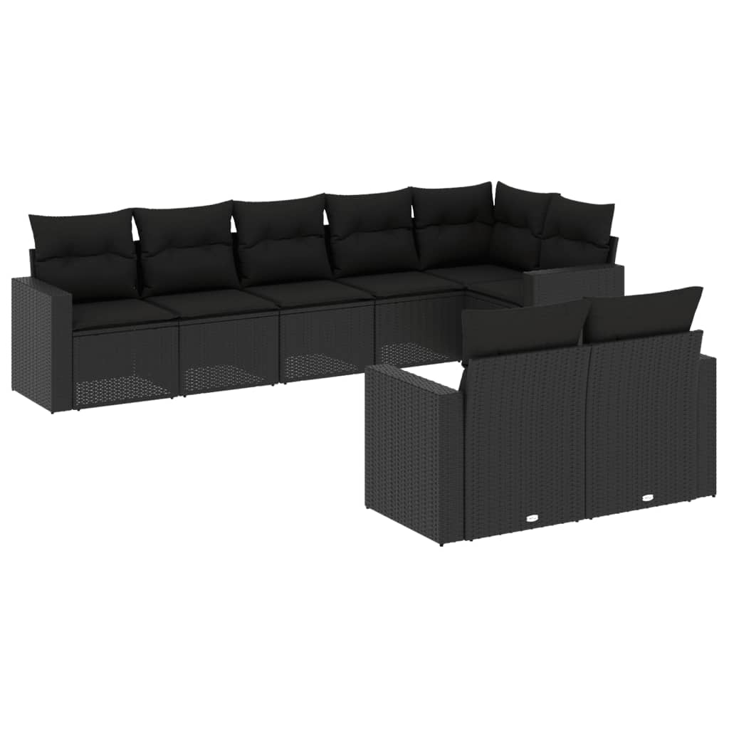 Loungegrupp För Trädgården Med Dynor 8 Delar Konstrotting
