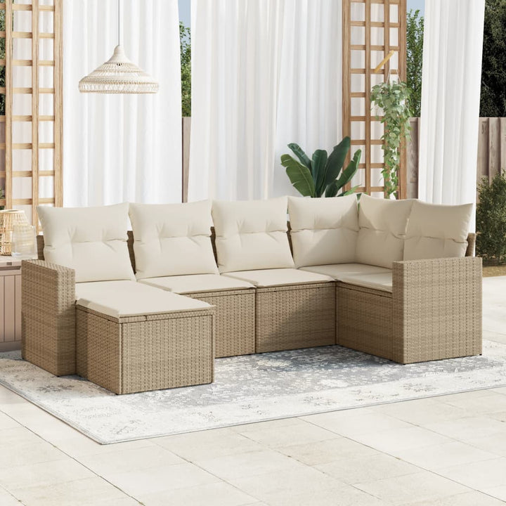 Loungegrupp Med Dynor 6 Delar Svart Konstrotting