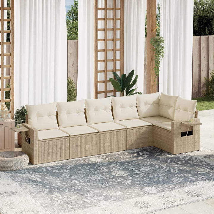Soffgrupp För Trädgården Med Dynor 7 Delar Grå Konstrotting