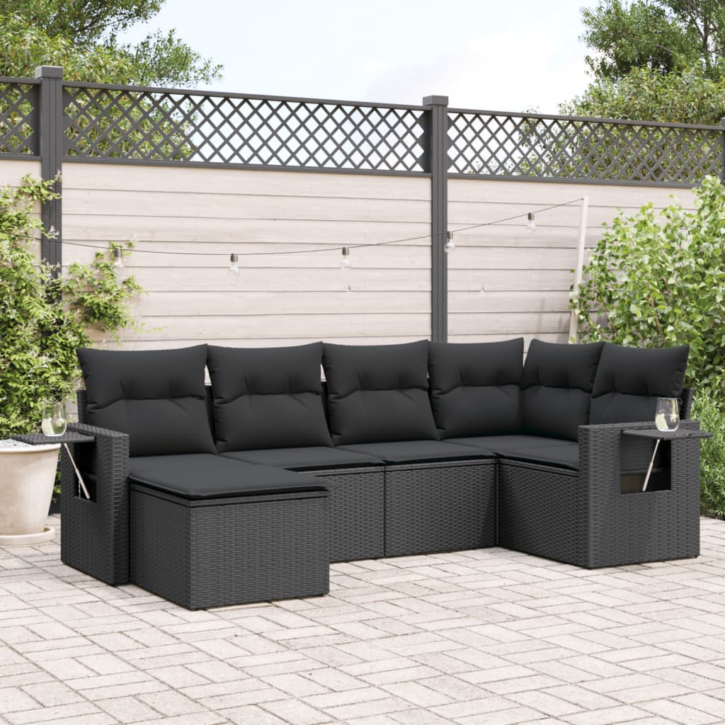 Loungegrupp Med Dynor 6 Delar Konstrotting