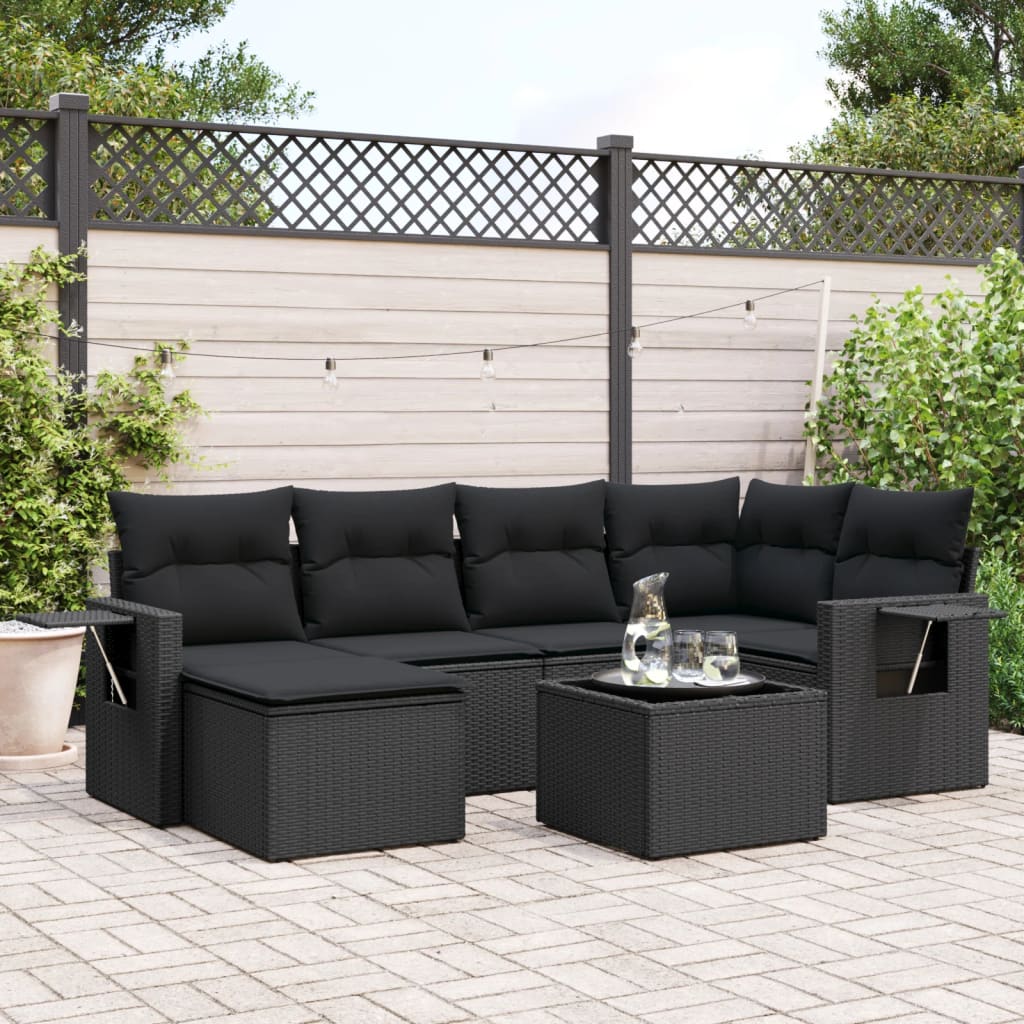 Loungegrupp Med Dynor 6 Delar Konstrotting