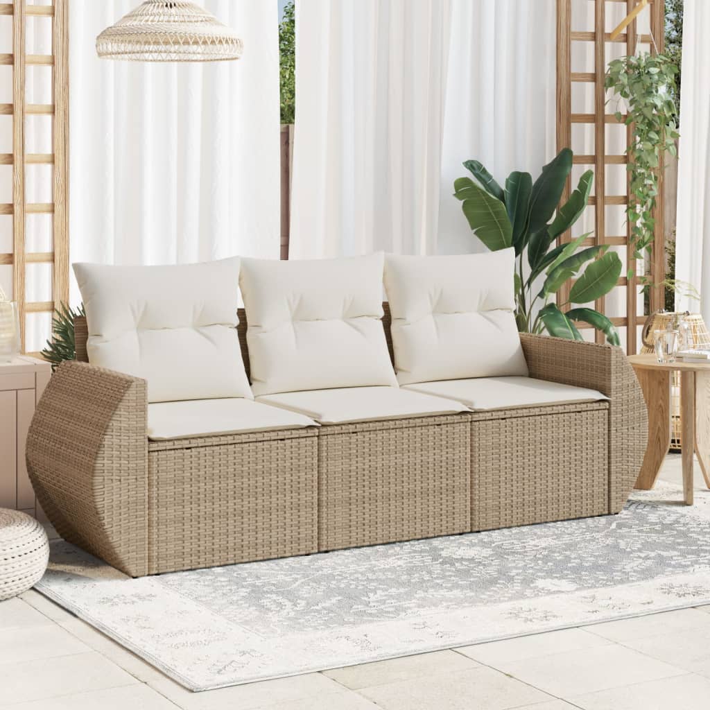 Soffgrupp För Trädgård Med Dynor 3 Delar Konstrotting