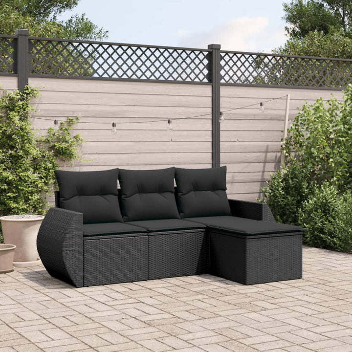 Soffgrupp För Trädgården Med Dynor 5 Delar Beige Konstrotting