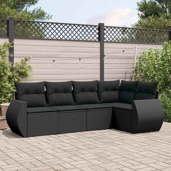 Soffgrupp För Trädgården Med Dynor 6 Delar Beige Konstrotting