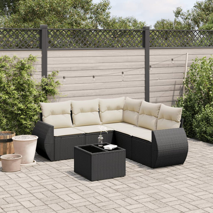 Soffgrupp För Trädgården Med Dynor 5 Delar Beige Konstrotting