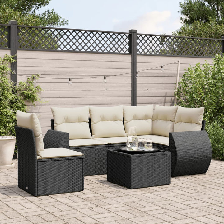 Soffgrupp För Trädgården Med Dynor 5 Delar Beige Konstrotting