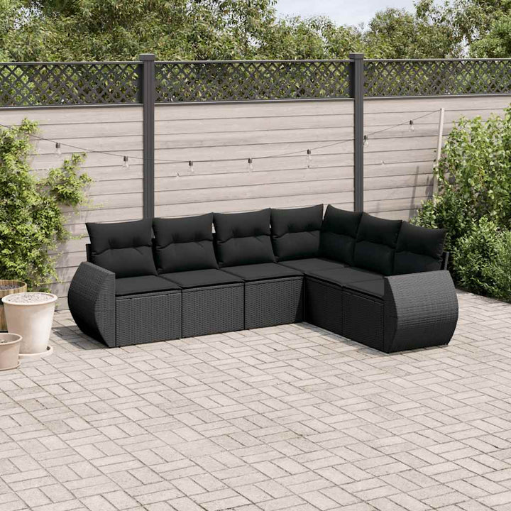 Soffgrupp För Trädgården Med Dynor 6 Delar Beige Konstrotting