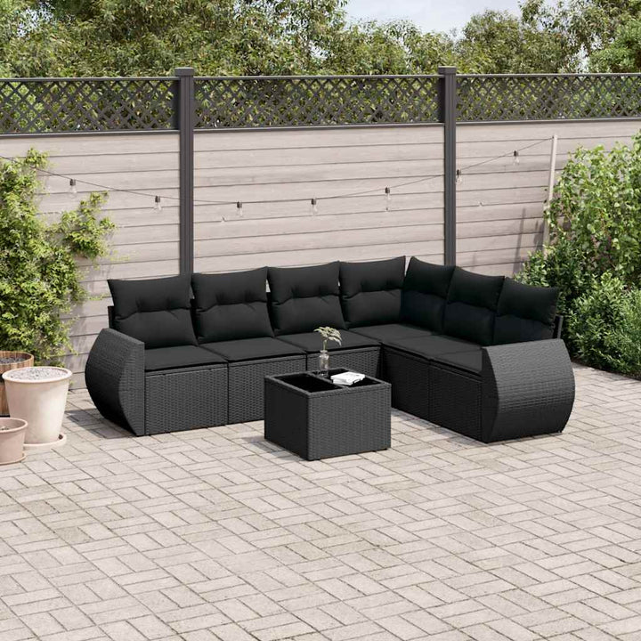 Soffgrupp För Trädgården Med Dynor 6 Delar Beige Konstrotting