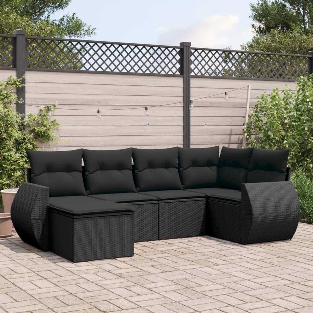 Matgrupp För Trädgården Med Dynor 7 Delar Beige Konstrotting