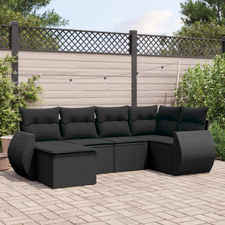 Matgrupp För Trädgården Med Dynor 7 Delar Beige Konstrotting