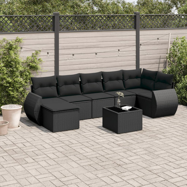 Matgrupp För Trädgården Med Dynor 7 Delar Beige Konstrotting