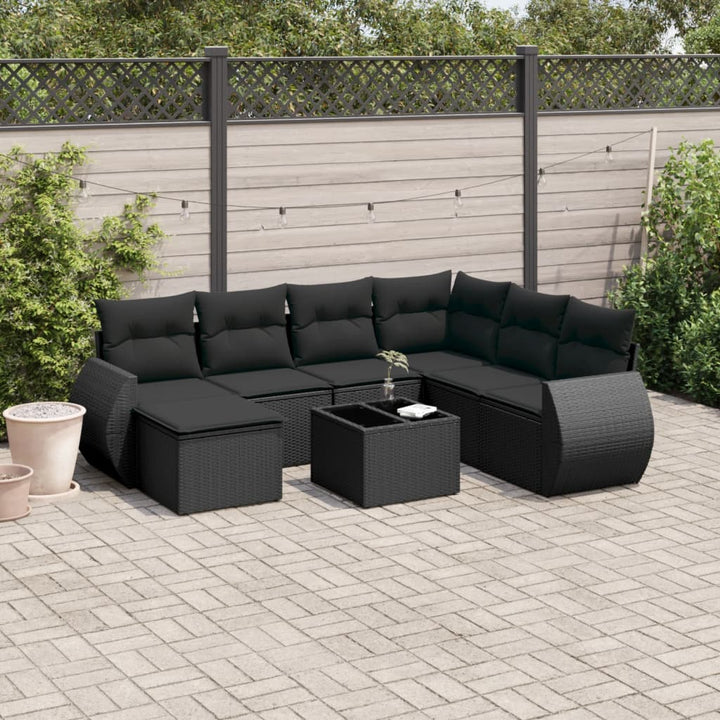 Matgrupp För Trädgården Med Dynor 7 Delar Beige Konstrotting