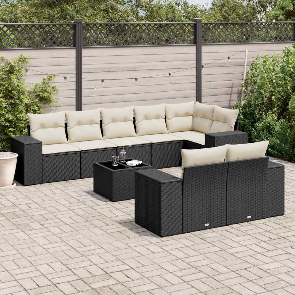 Loungegrupp För Trädgården Med Dynor 8 Delar Konstrotting