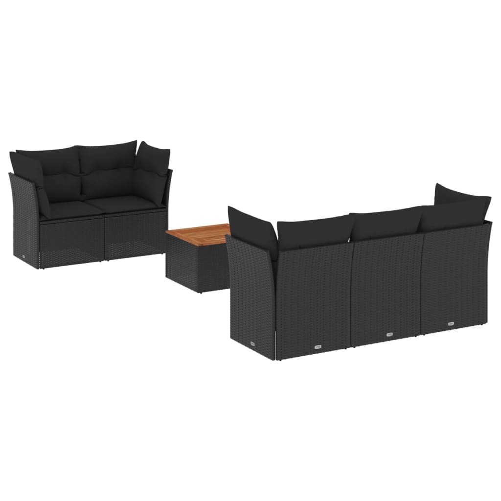 Loungegrupp Med Dynor 6 Delar Konstrotting