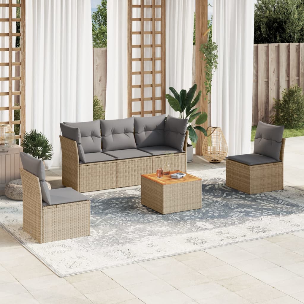 Loungegrupp Med Dynor 6 Delar Svart Konstrotting