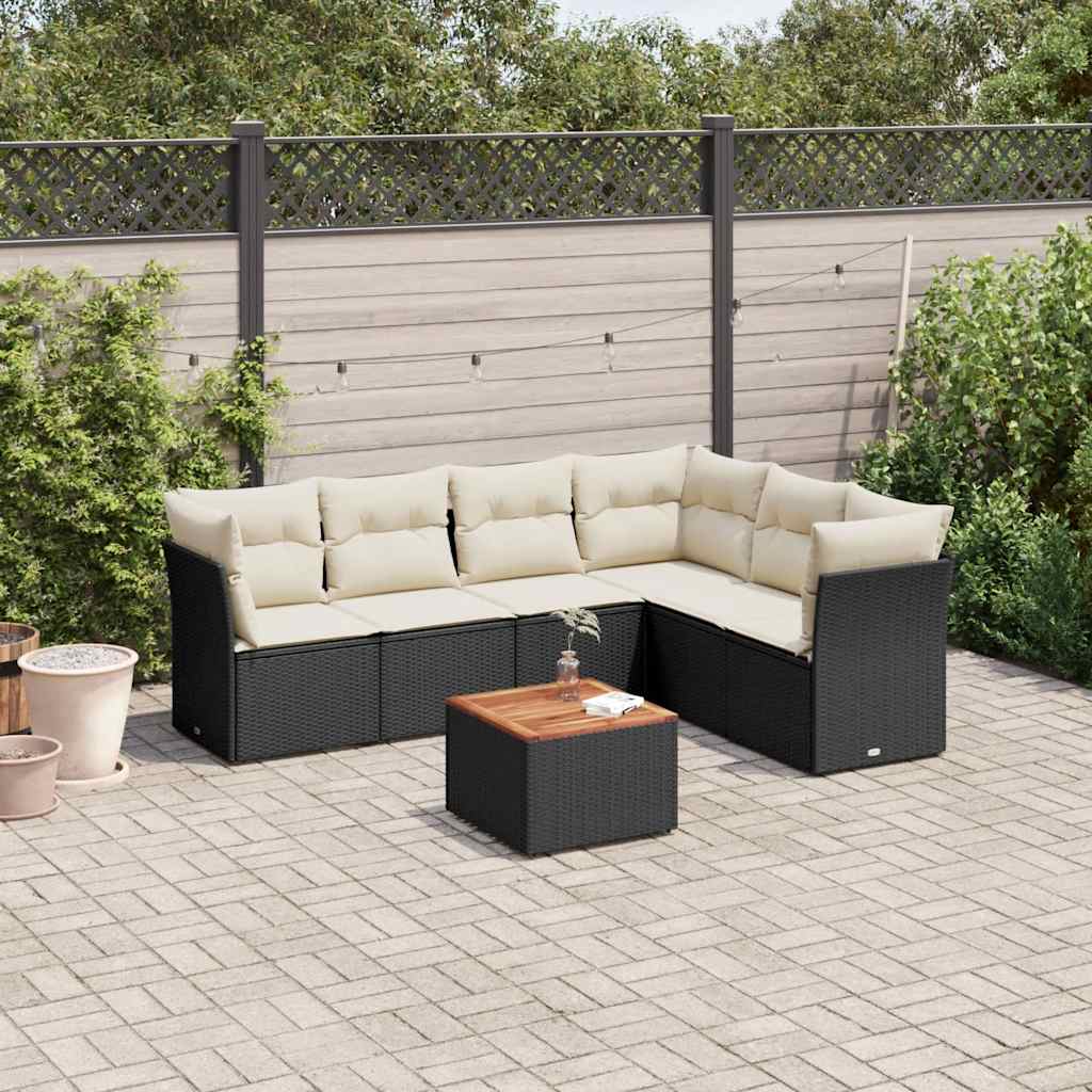 Soffgrupp För Trädgården Med Dynor 7 Delar Konstrotting