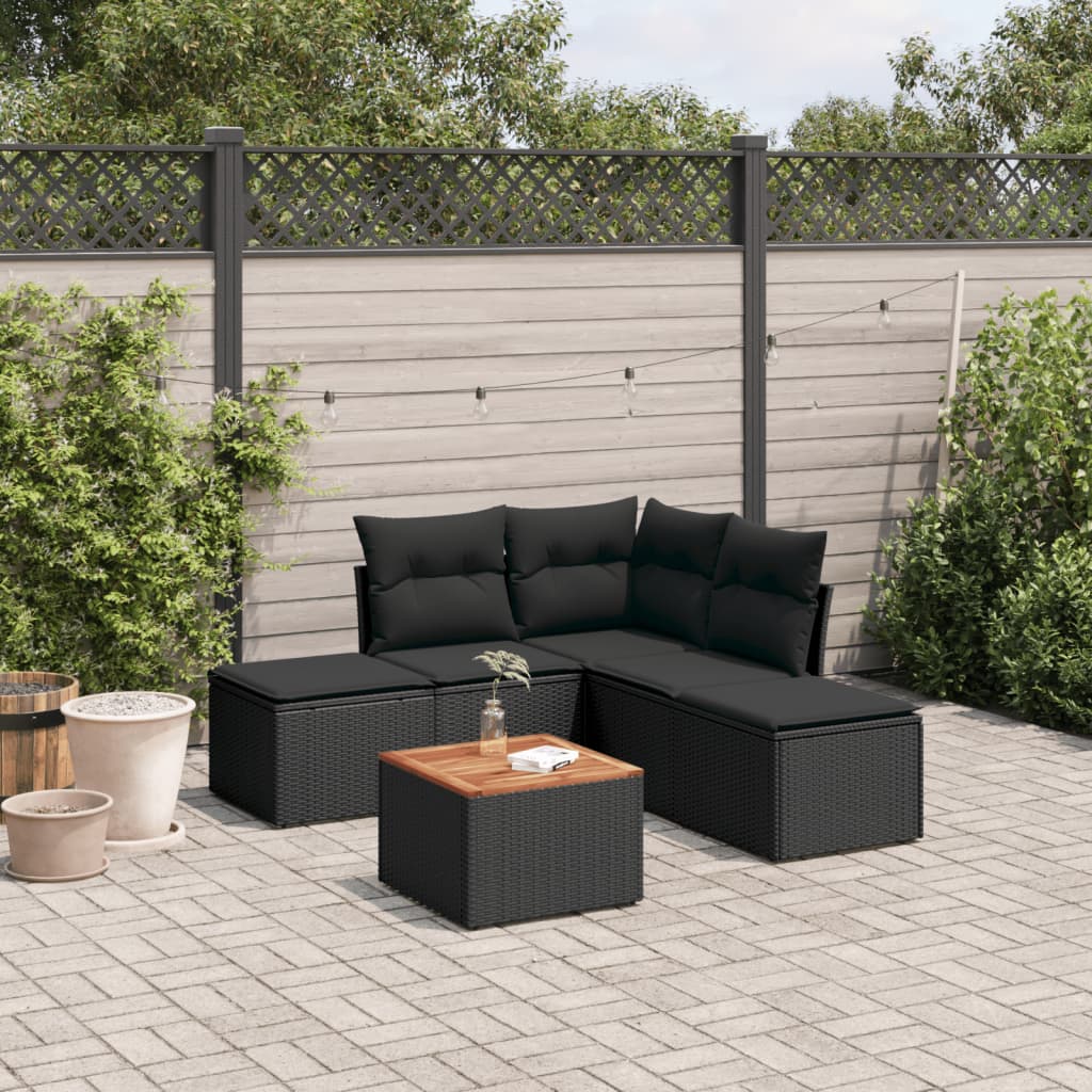 Loungegrupp Med Dynor 6 Delar Konstrotting