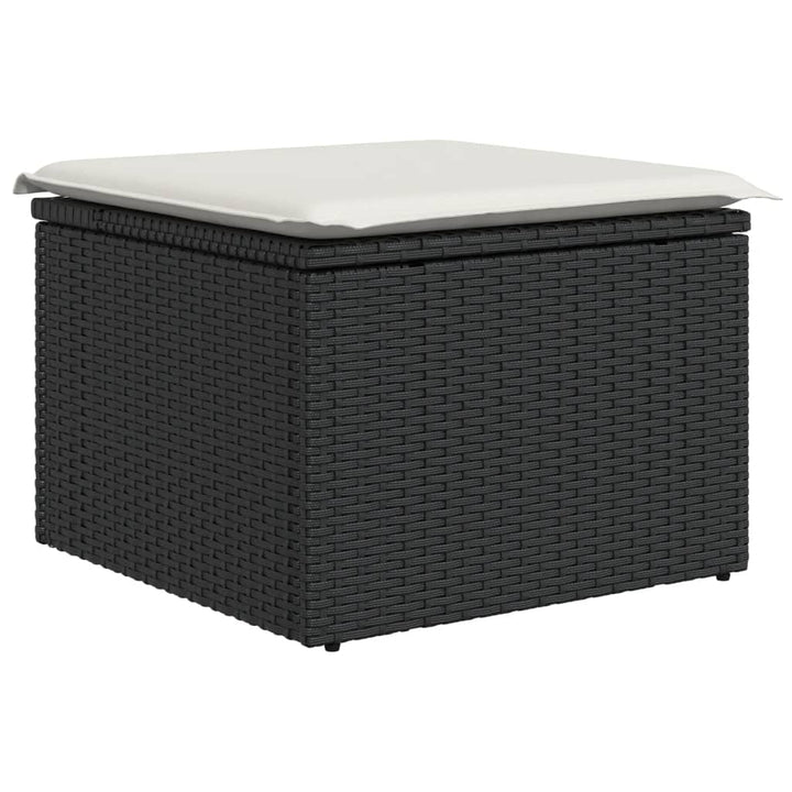 Loungegrupp 10 Delar Med Svarta Dynor Konstrotting