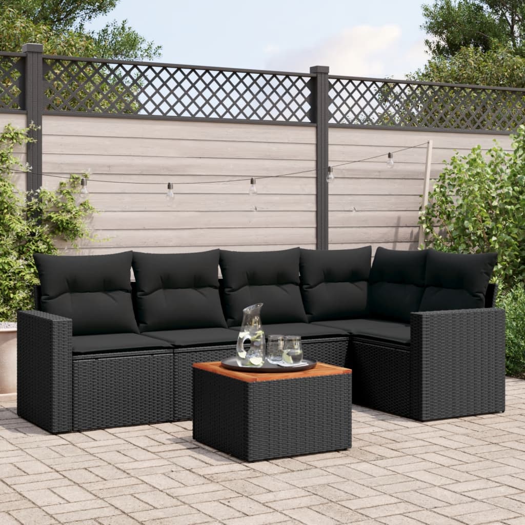 Loungegrupp Med Dynor 6 Delar Konstrotting