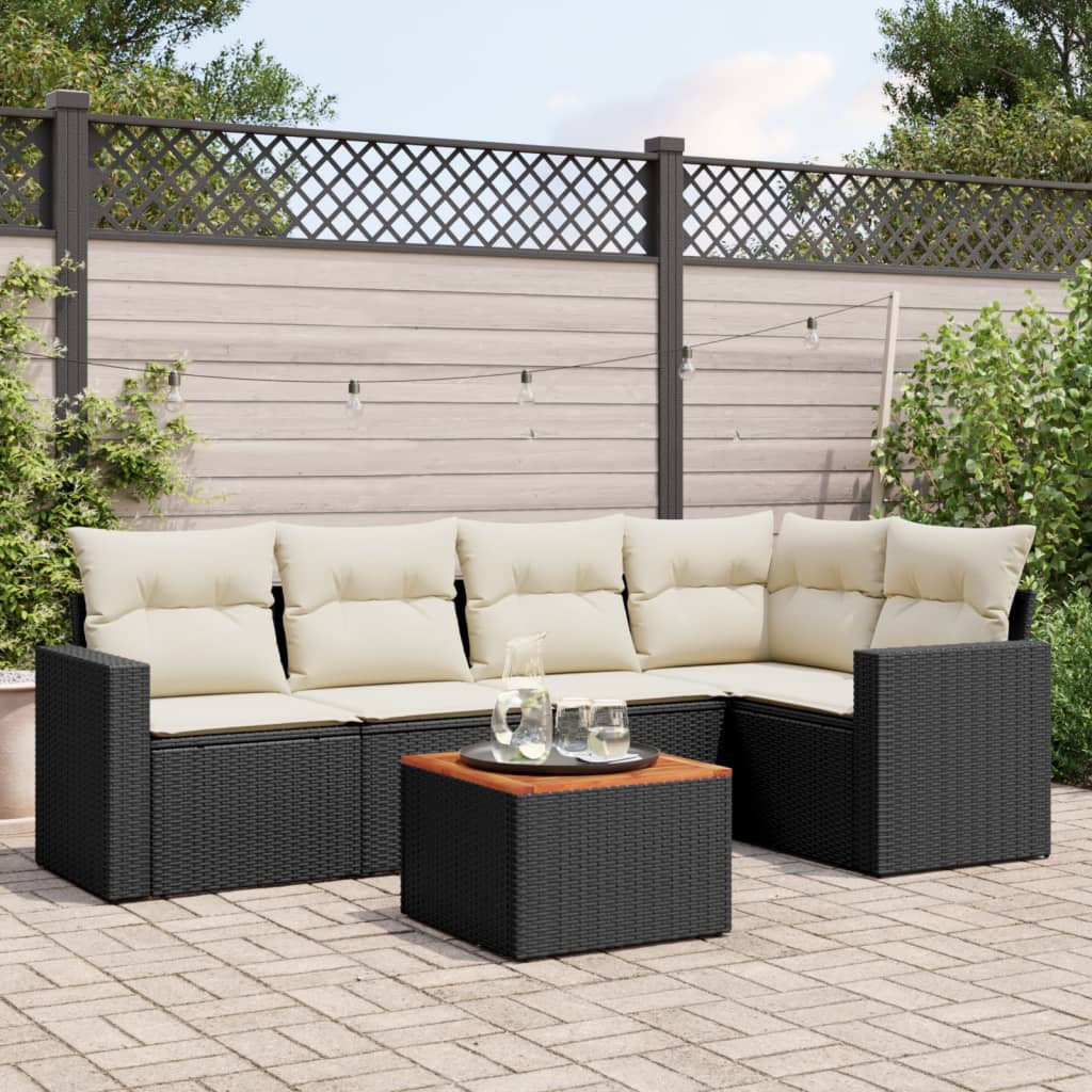 Loungegrupp Med Dynor 6 Delar Konstrotting