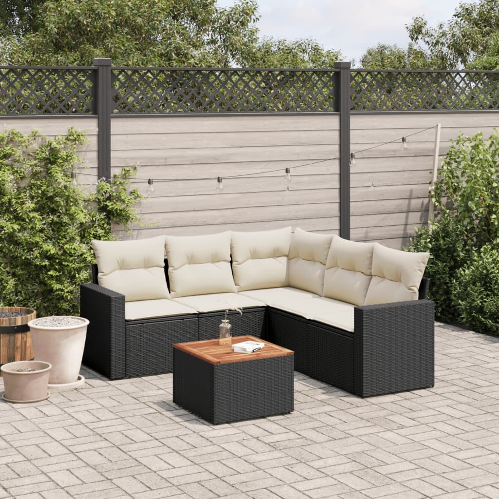 Loungegrupp Med Dynor 6 Delar Konstrotting