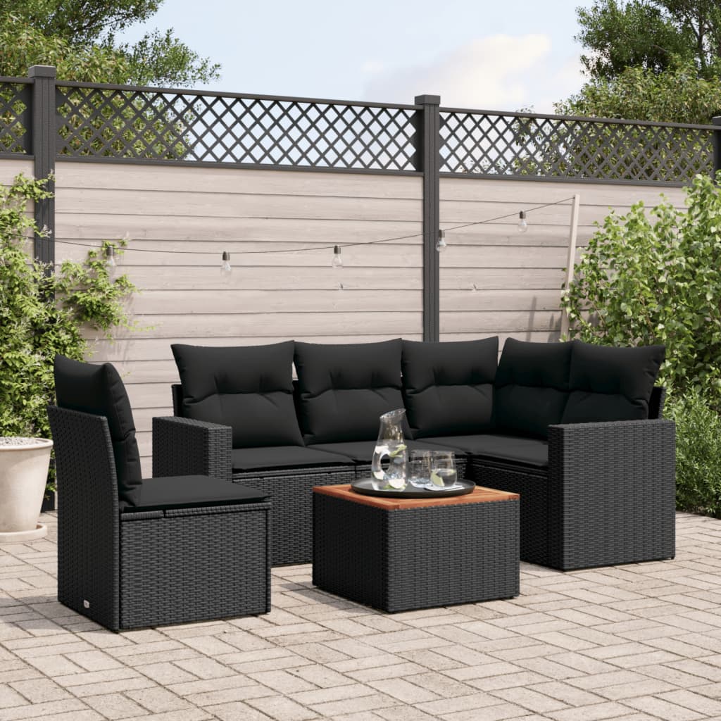 Loungegrupp Med Dynor 6 Delar Konstrotting