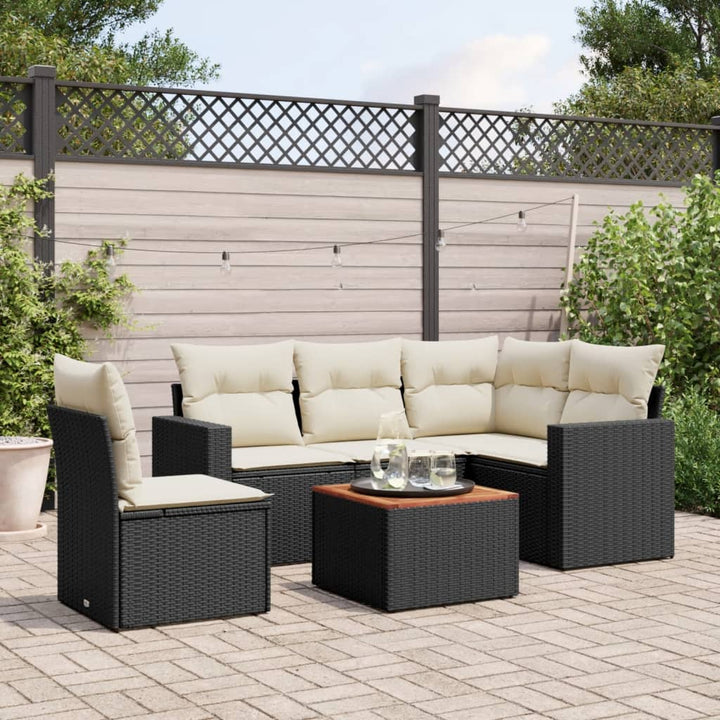 Loungegrupp Med Dynor 6 Delar Konstrotting