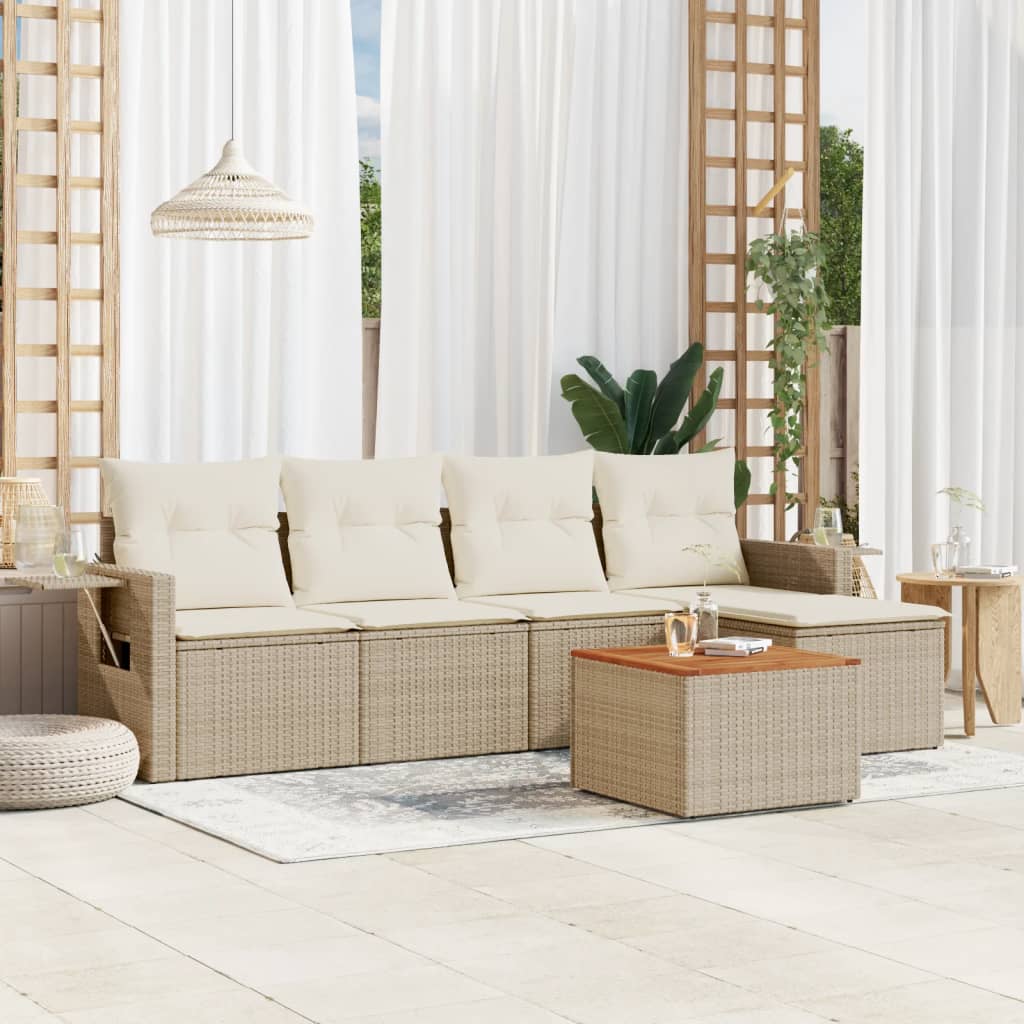 Loungegrupp Med Dynor 6 Delar Konstrotting