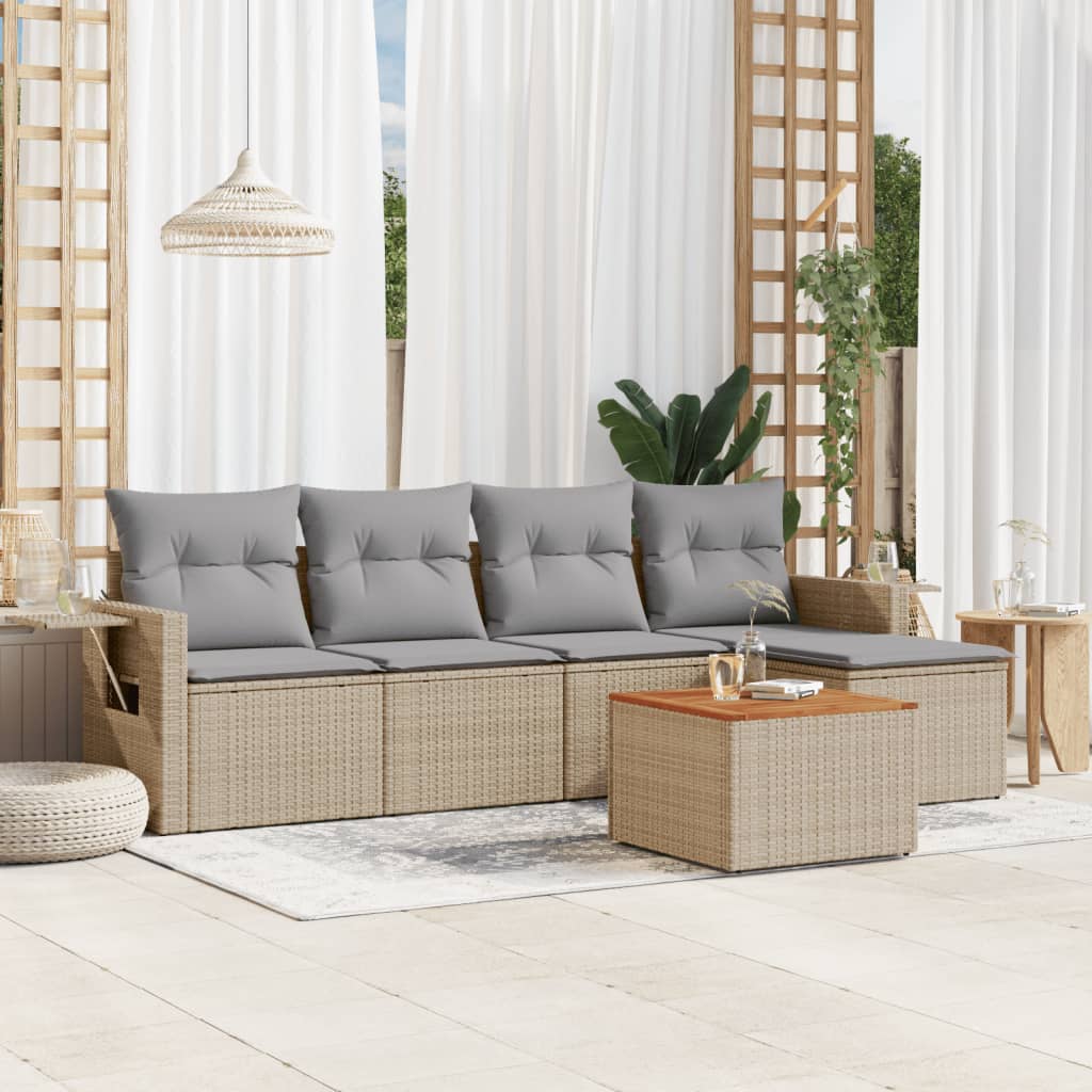 Loungegrupp Med Dynor 6 Delar Konstrotting